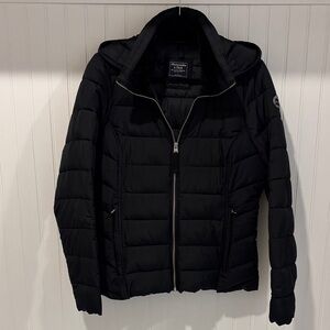 Abercrombie & Fitch Classic Black Puffer Jacket